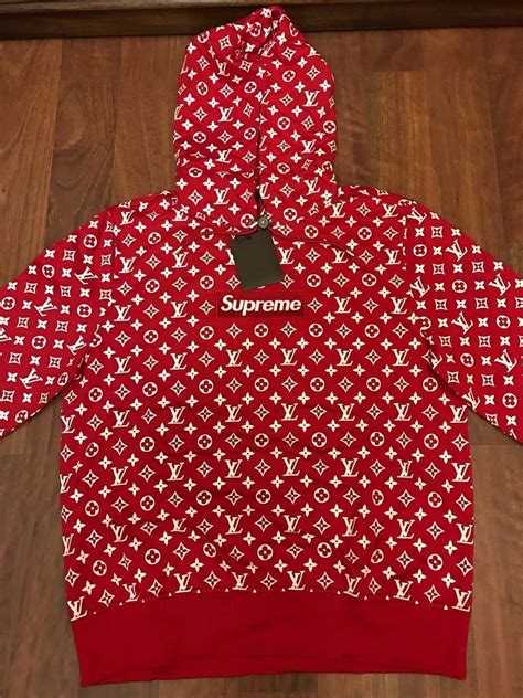 bomber lv x supreme|supreme x louis vuitton hoodie.